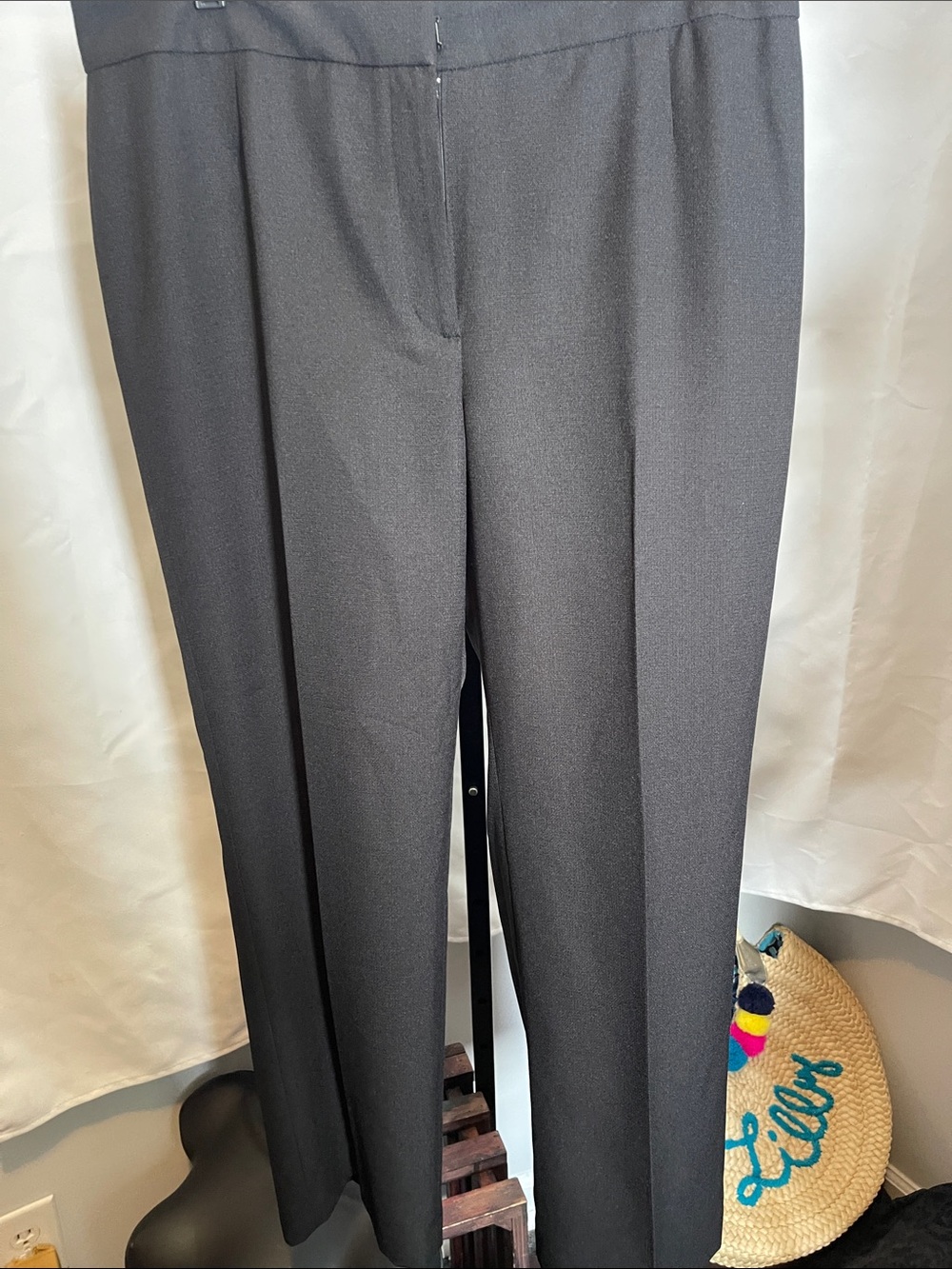 Kasper Men's Charcoal Dress Pants - Straight Leg